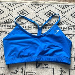 Gymshark Vneck Training Sports Bra - Blue